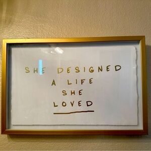 Gold Framed Inspirational Quote Art